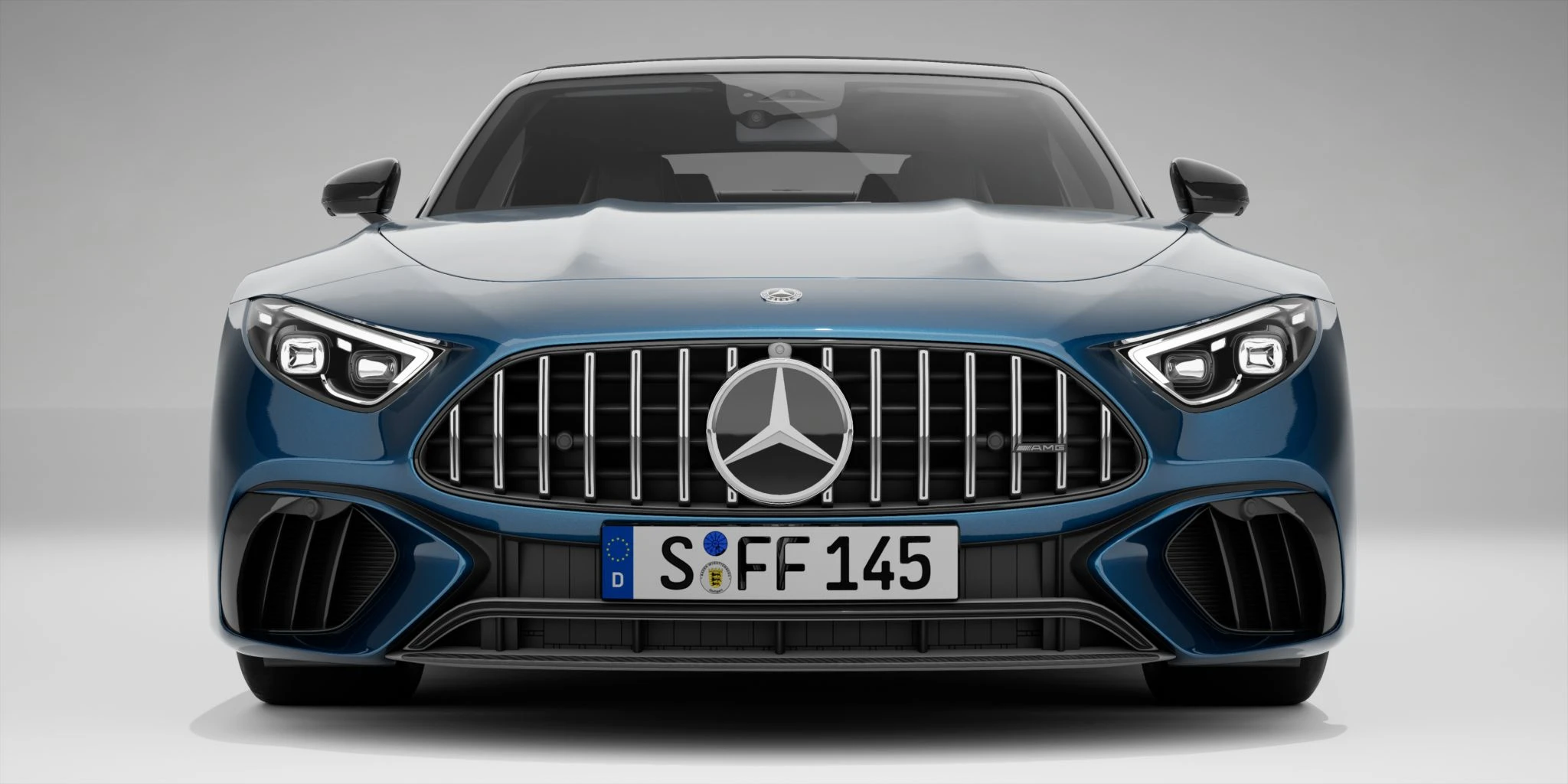 Mercedes 3d rendering front view at 7cgi