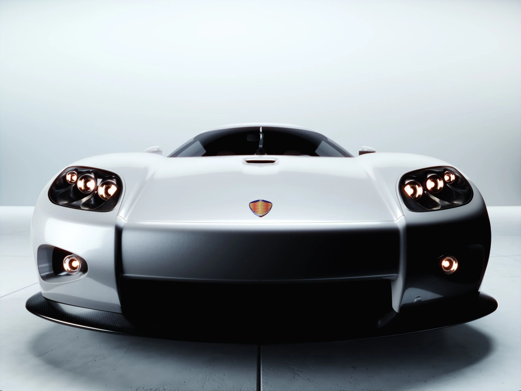 Koenigsegg CCX 3d rendering front view by james