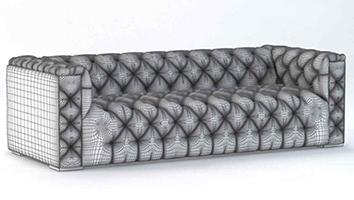 image of sofa clay rendering version 