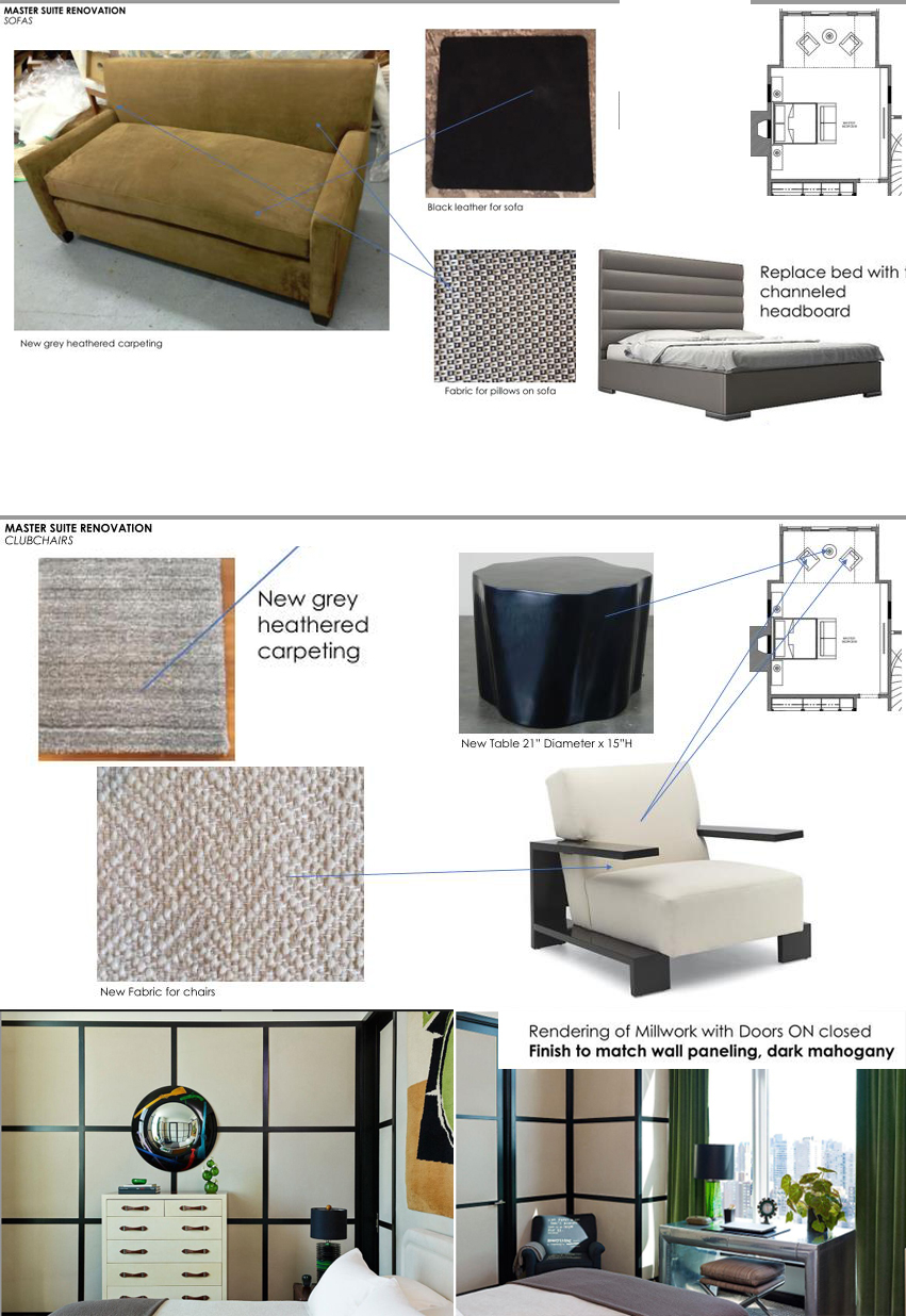 mood boards for interior rendering services provided by the client to 7cgi 3d rendering team