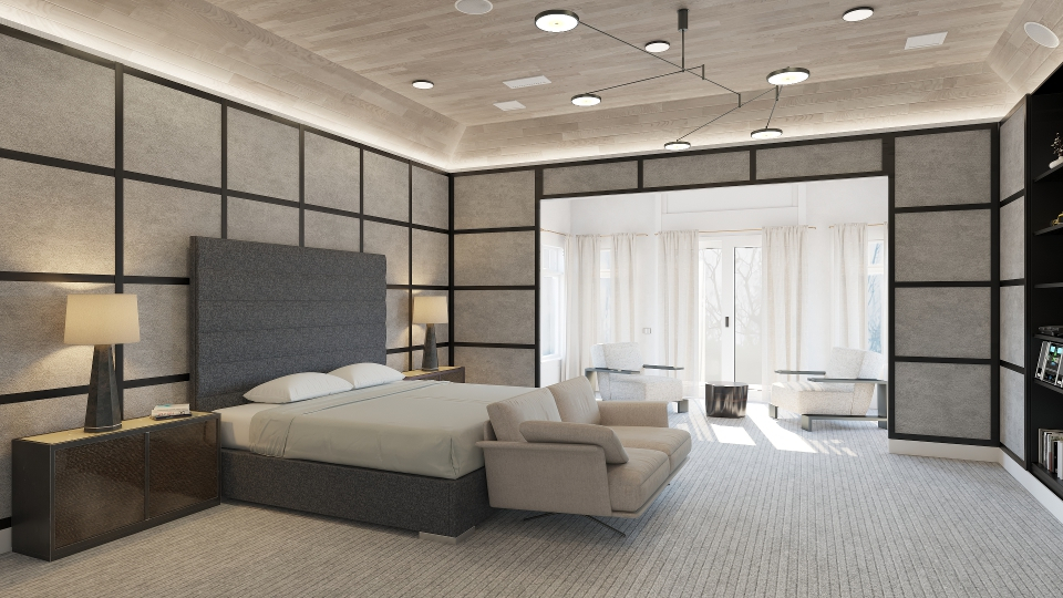interior rendering services - bedroomview with various setup