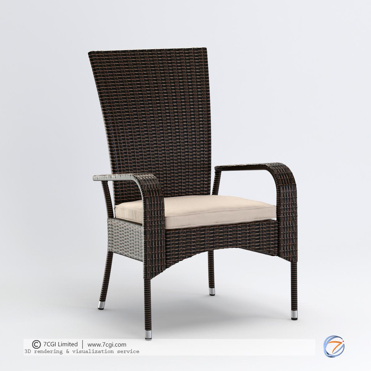 3D rendering of wicker furniture products