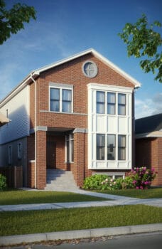 0028 townhouse 3d house rendering 1