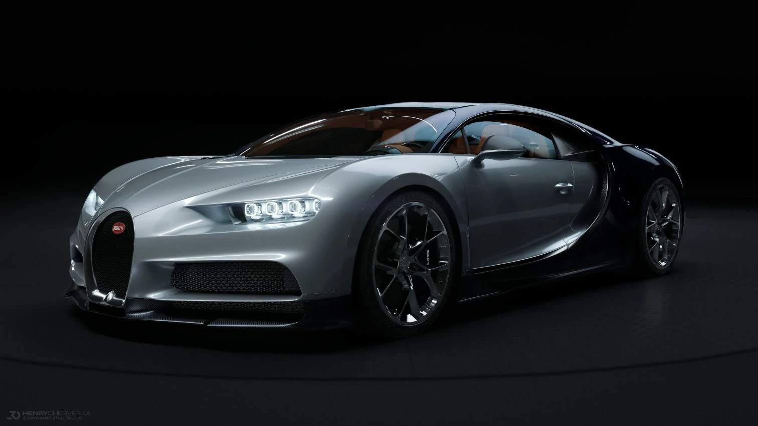 Bugatti Chiron by Henry Chervenka and Kasita 3d model rendered view