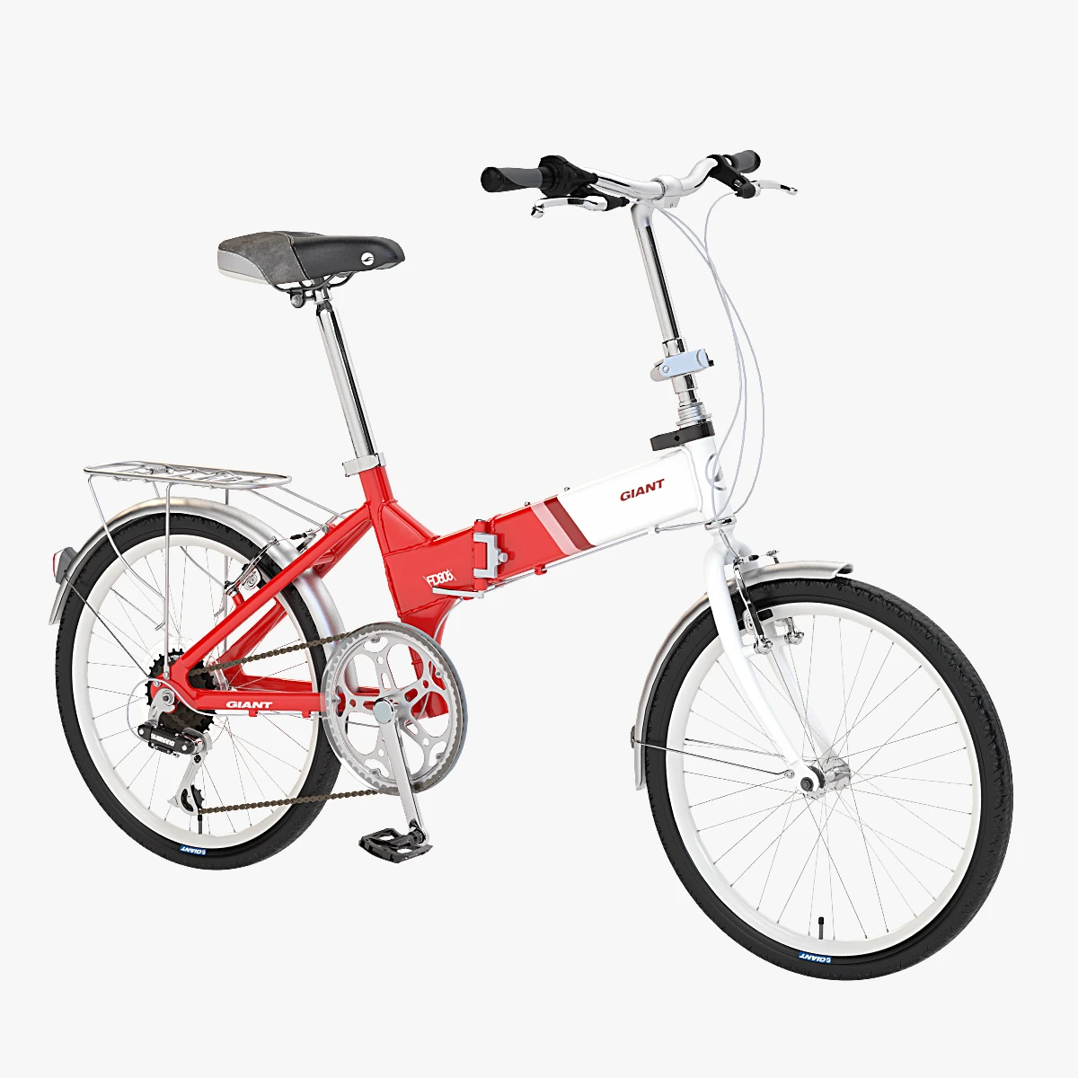 7CGI 3d bike rendering for amazon and e commerce, red and white combination color multi gear cycle.