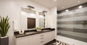 3d bathroom rendering project