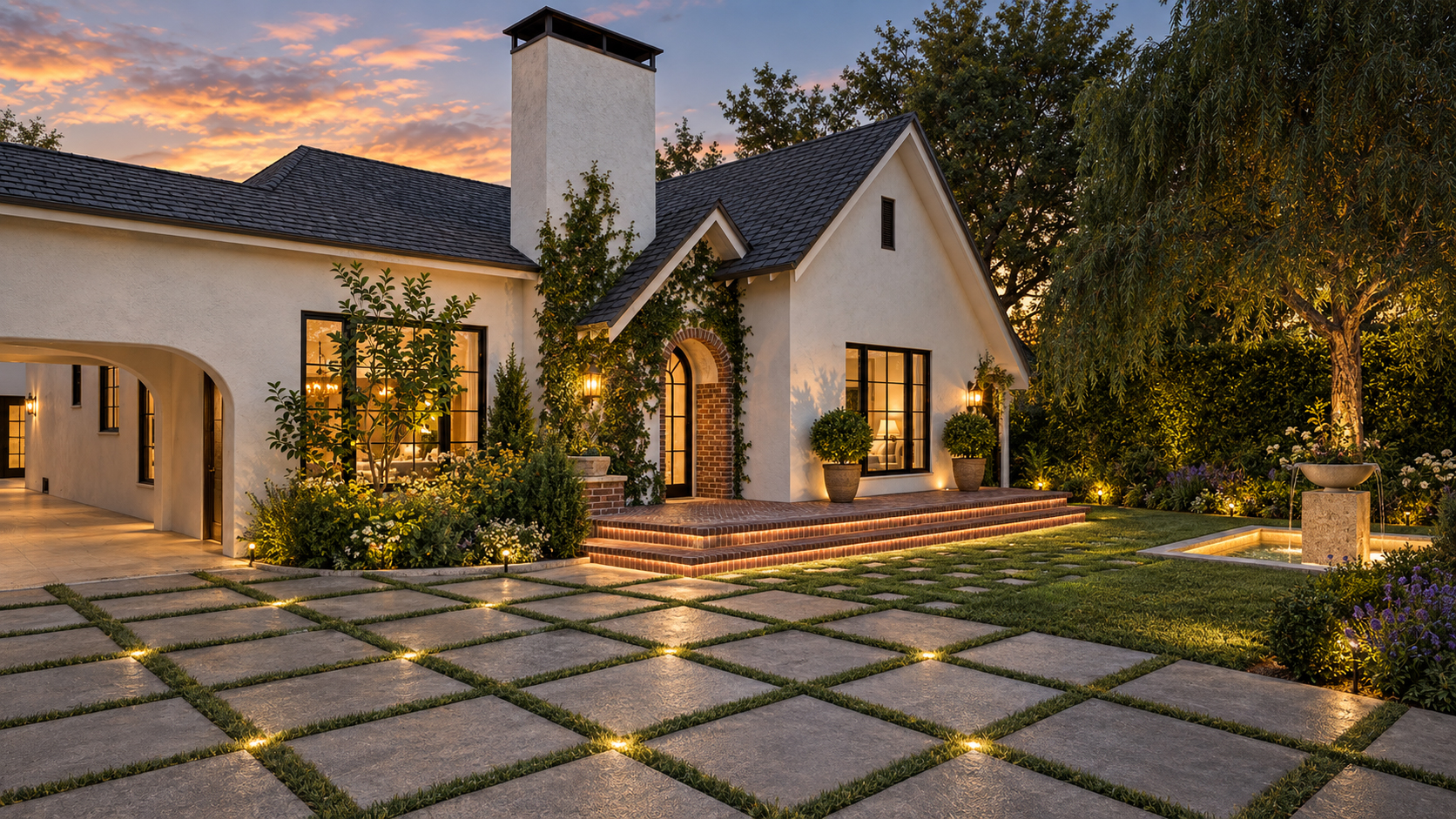 Charming house renovation rendering with landscaped garden for Fuller ave hero image