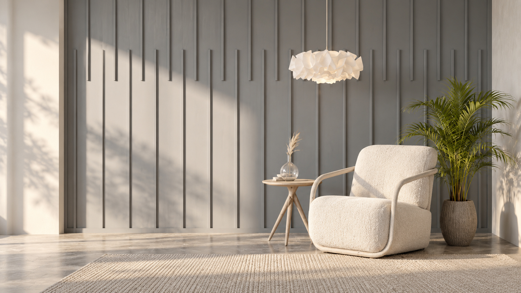 Cozy modern living room rendering