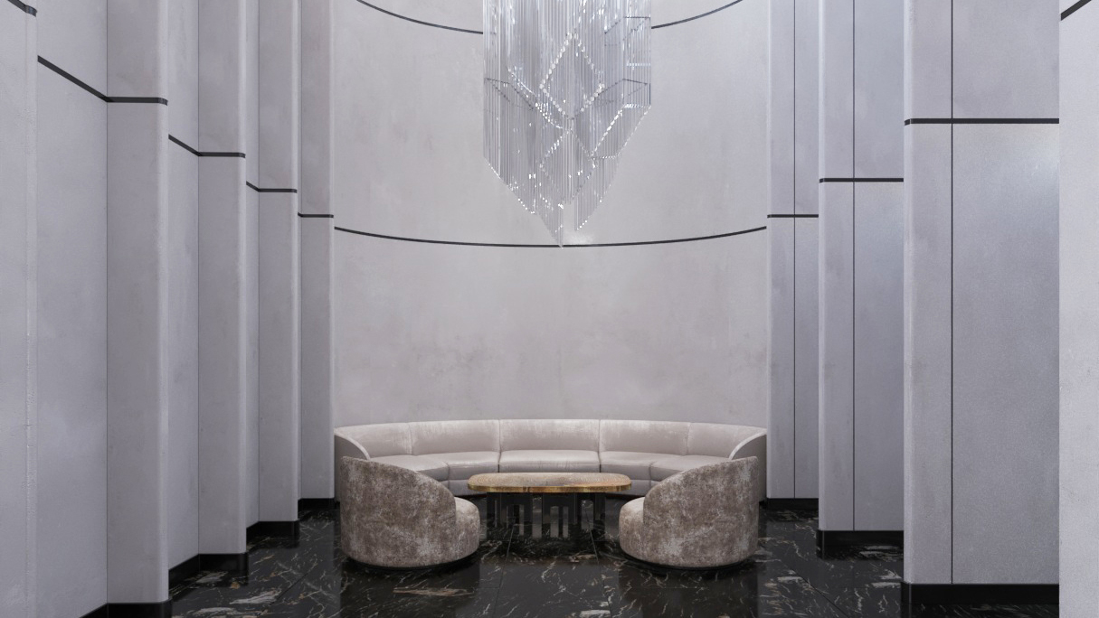 Modern lobby with elegant seating hero image