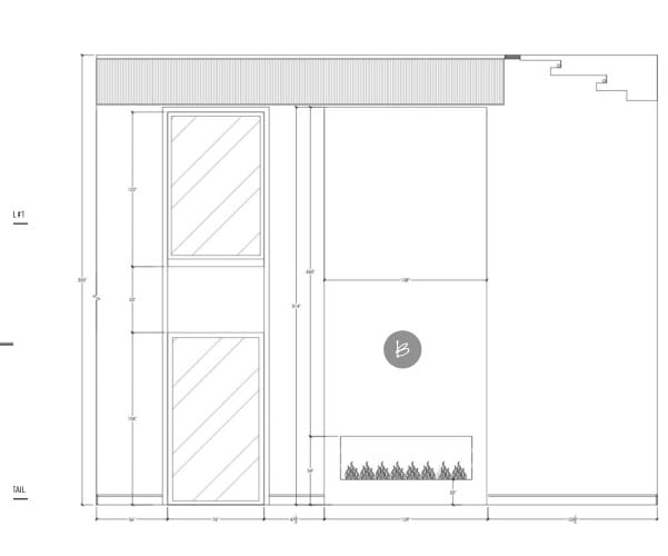 Interior elevations represent the vertical view of an interior space's walls, providing detailed information about the design and dimensions of wall-mounted elements