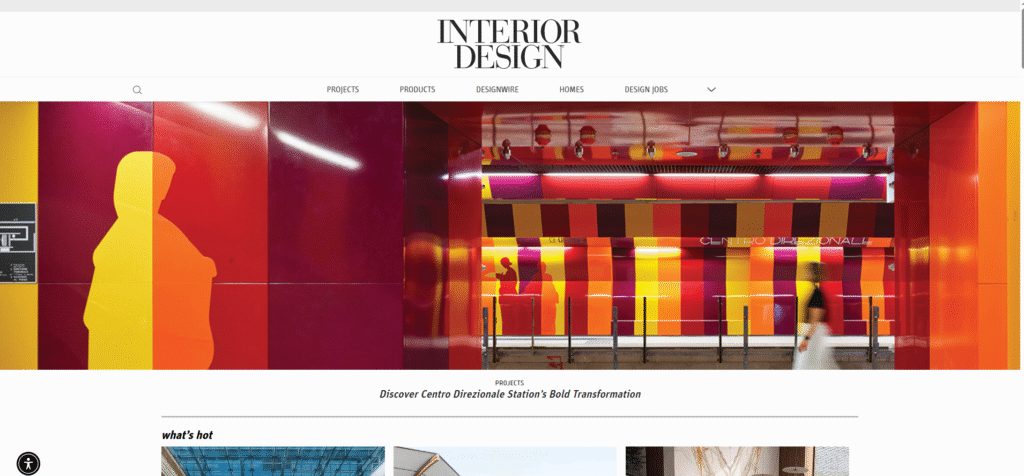 Interior Design Magazine website homepage