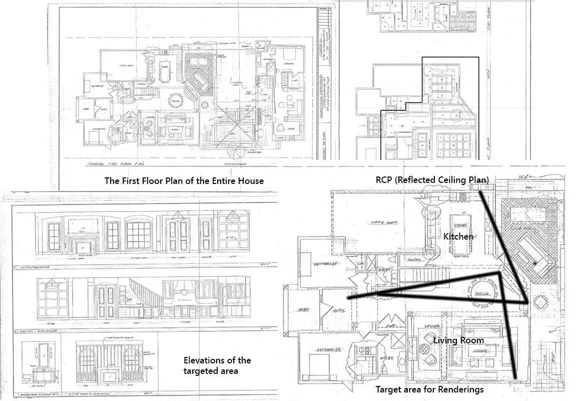 3d rendering step drawings