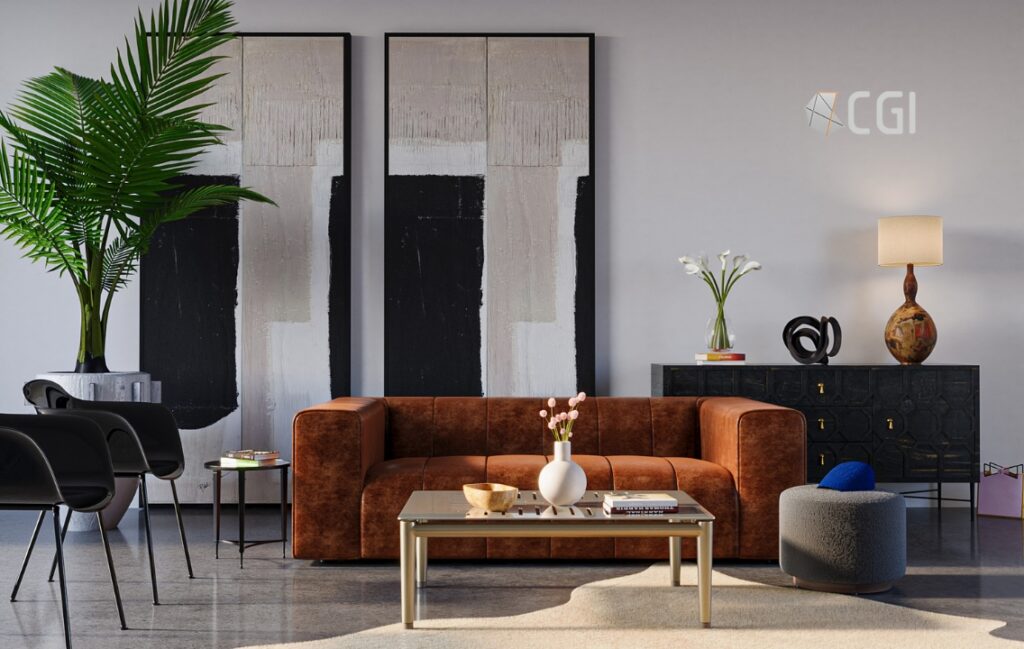 Livingroom Interior Design Rendering by Corona+ 3ds max