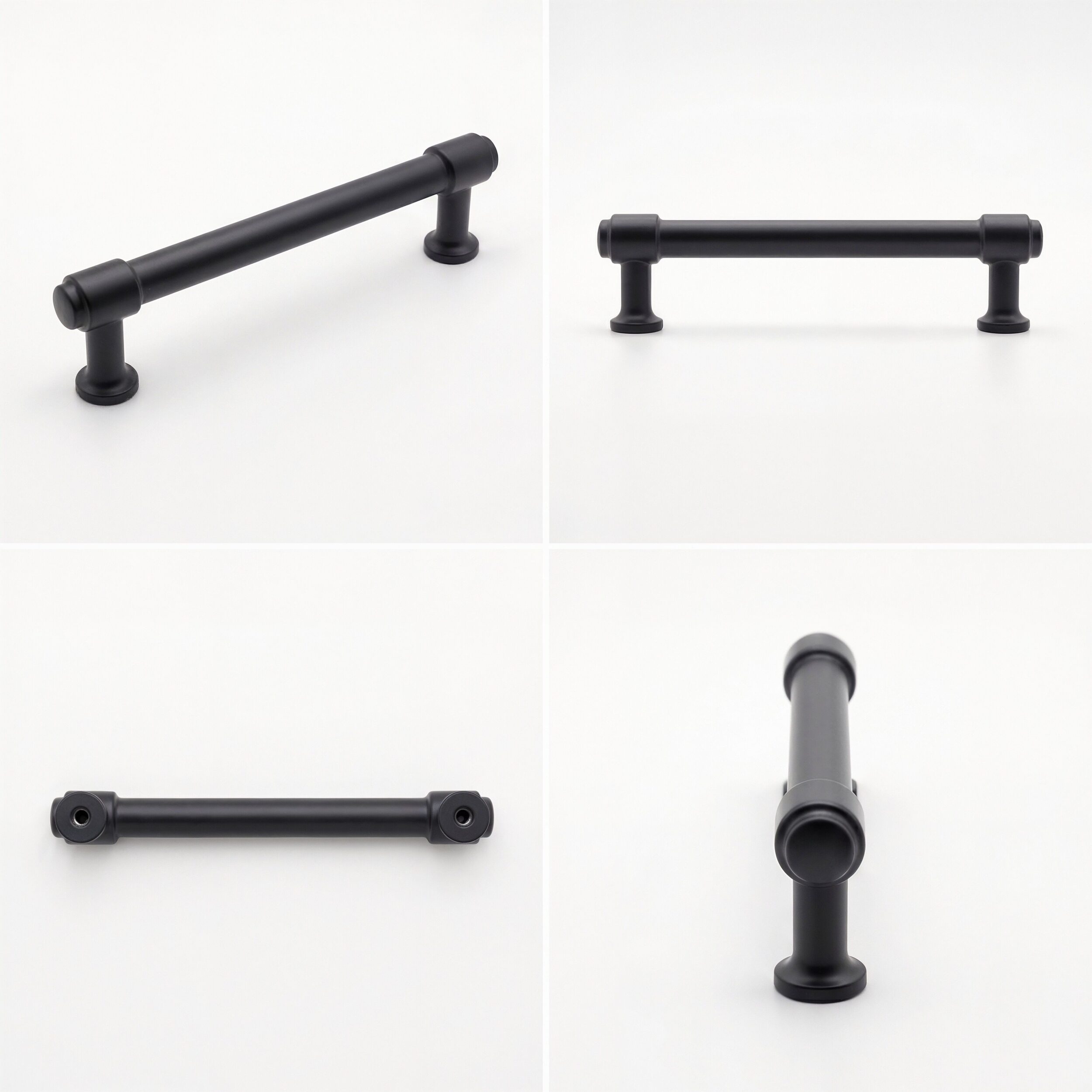 Client reference photo of black matte cylindrical cabinet pull handle – additional view 1
