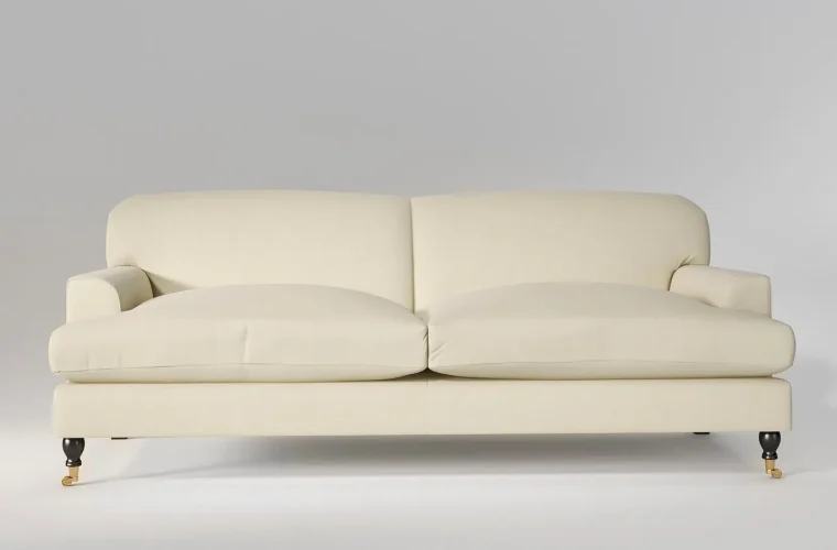 Minimalist Cielo sofa with classic design on a plain background, highlighting furniture modeling and 3D product rendering.