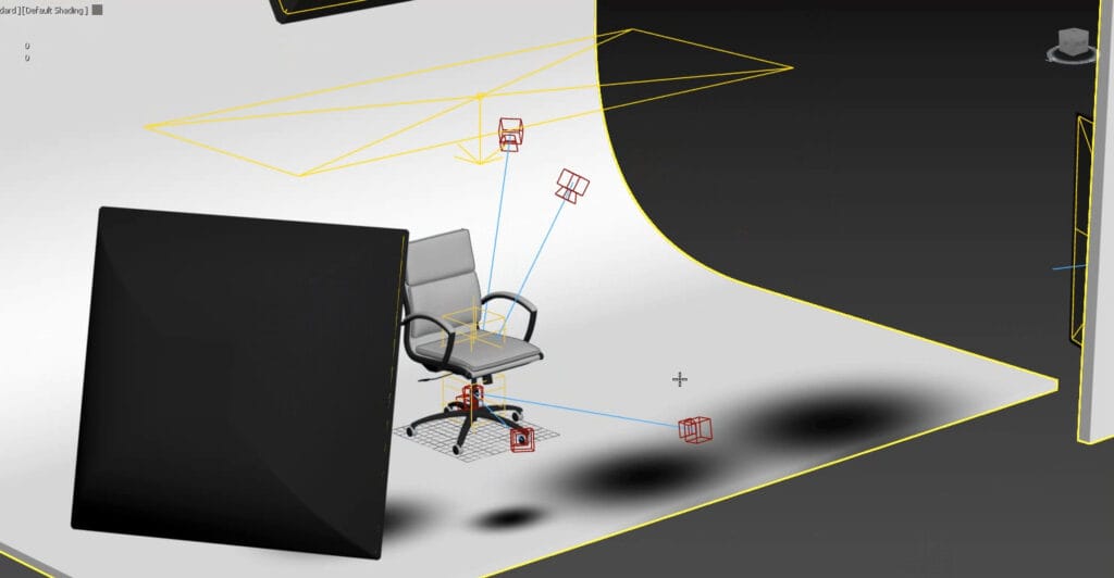 Screenshot of a Virtual Studio Setup in the 3D Application